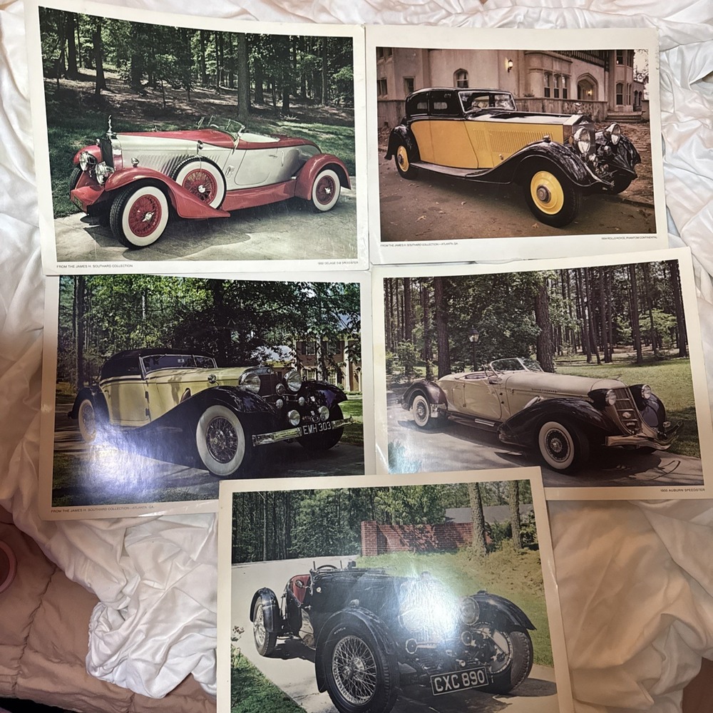 Vtg Lot Of 5 Auto Ads From James H. Southard Collection 10x13 Prints Hardwick